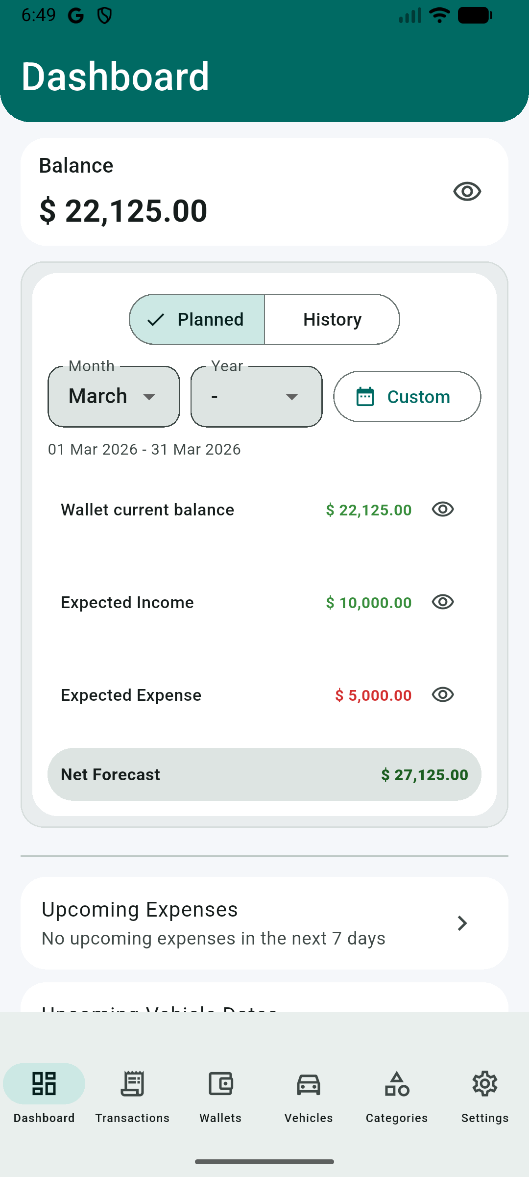TrackVex dashboard screenshot